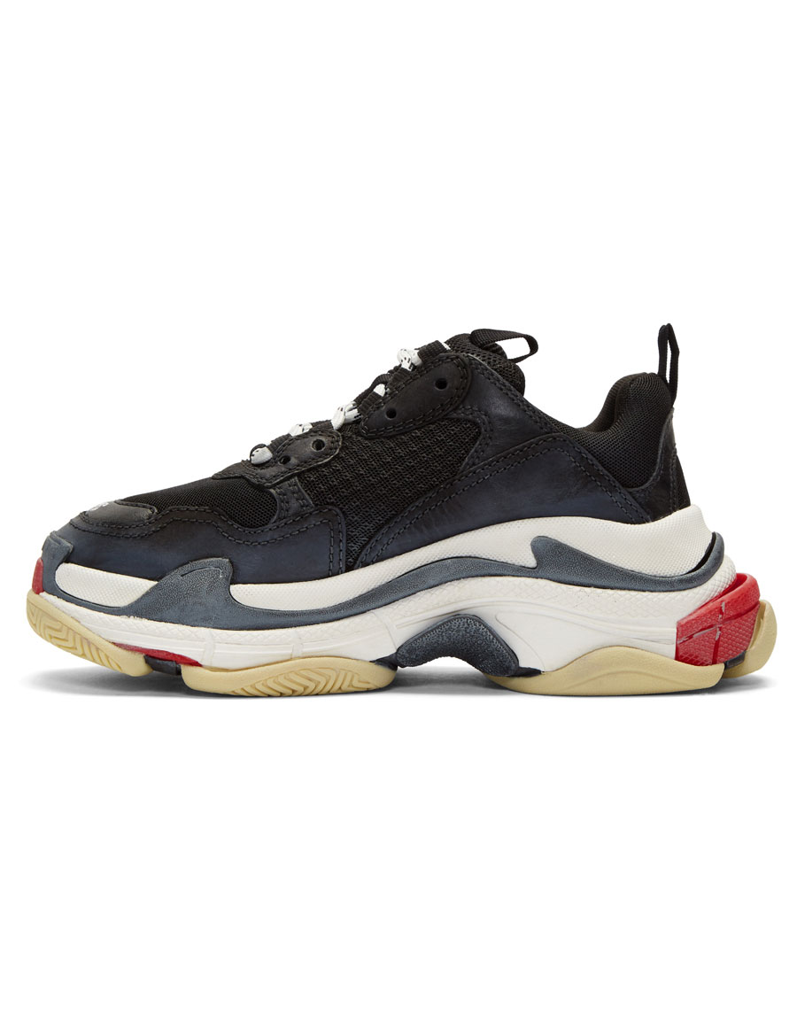 balenciaga black triple s womens