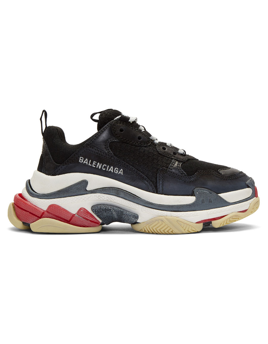balenciaga black triple s womens
