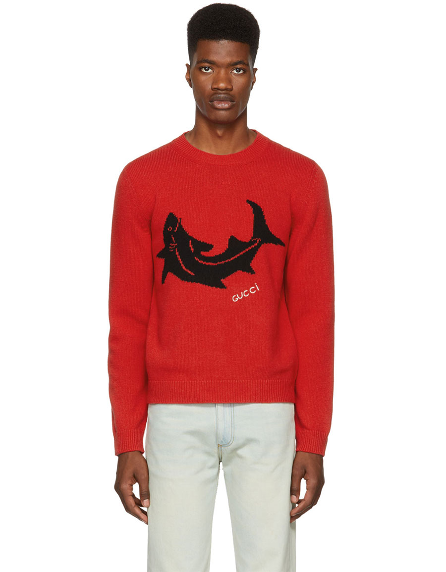 red and black gucci sweater