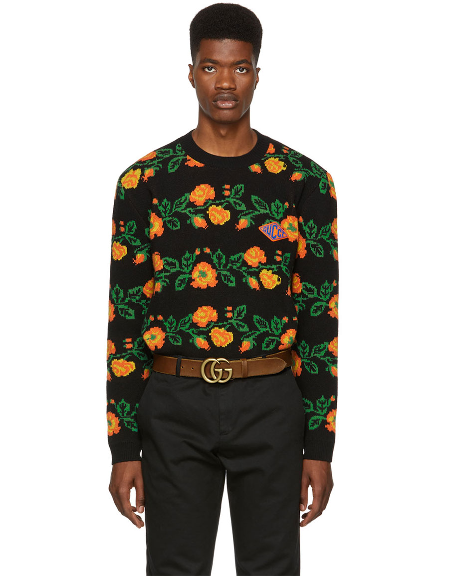 gucci floral sweater