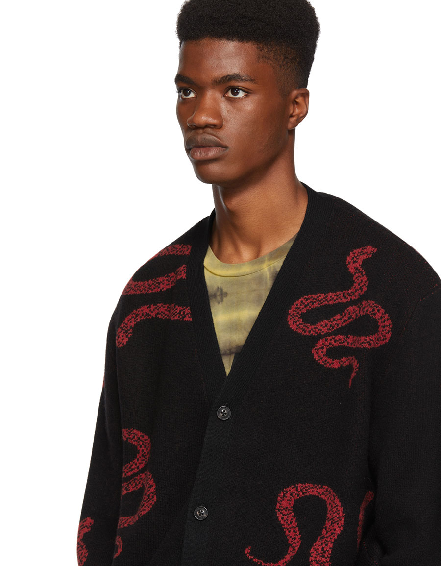 amiri snake cardigan