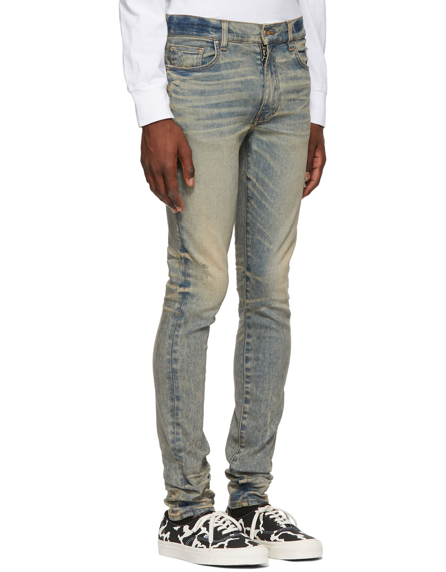 amiri black stack jeans