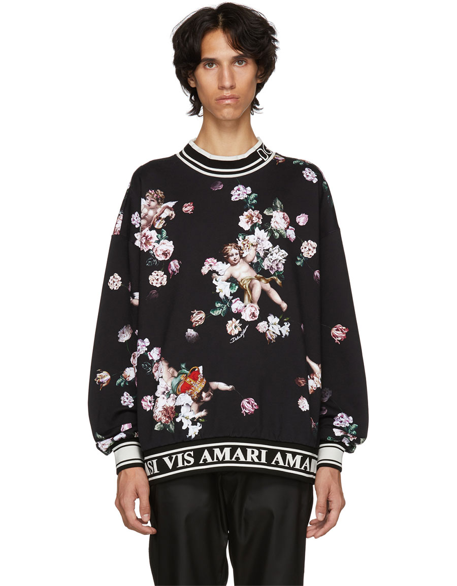 DOLCE & GABBANA Black Flower Sweatshirt · VERGLE