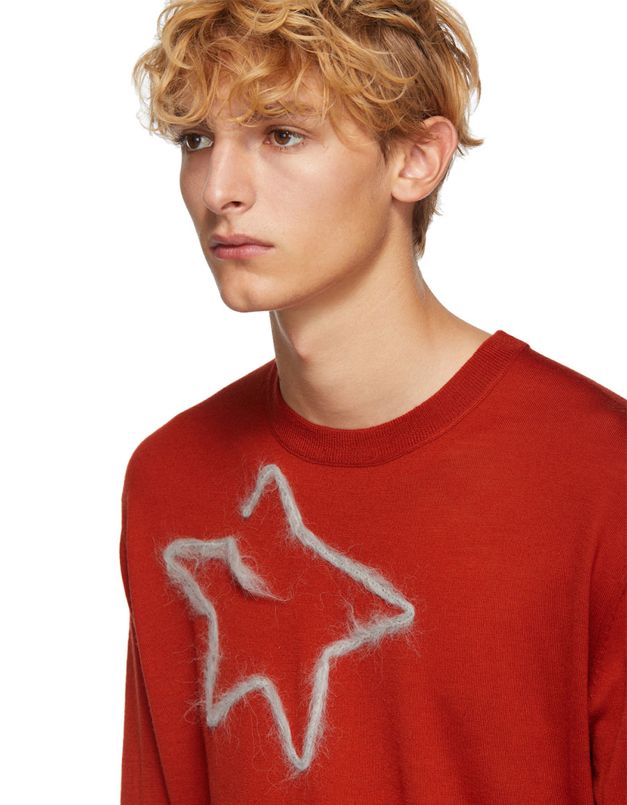 acne studios red sweater