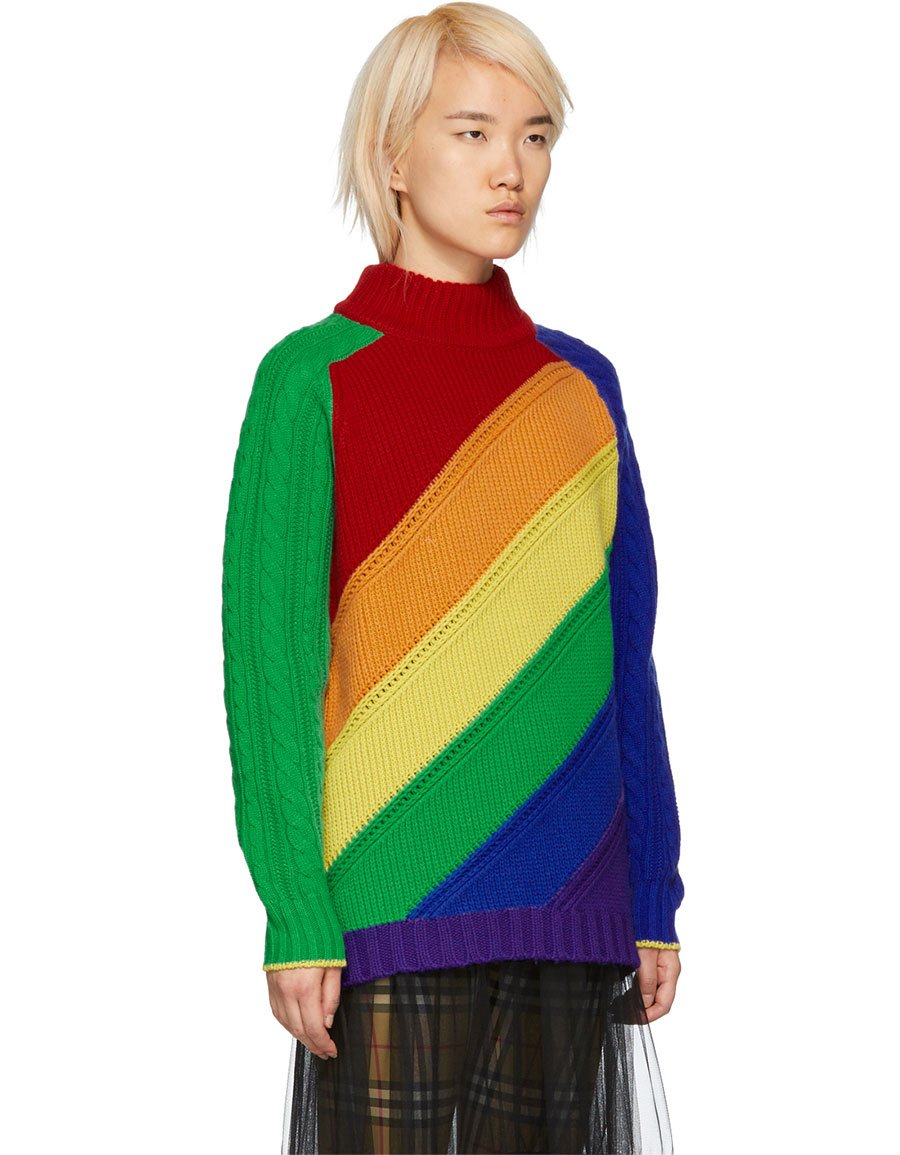 BURBERRY Multicolor Rainbow Sweater 