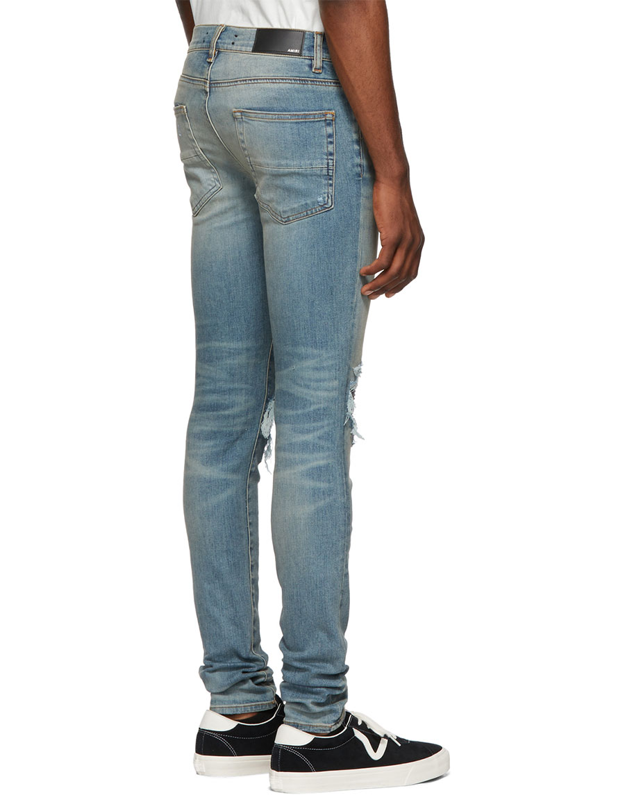 amiri jeans blue patch