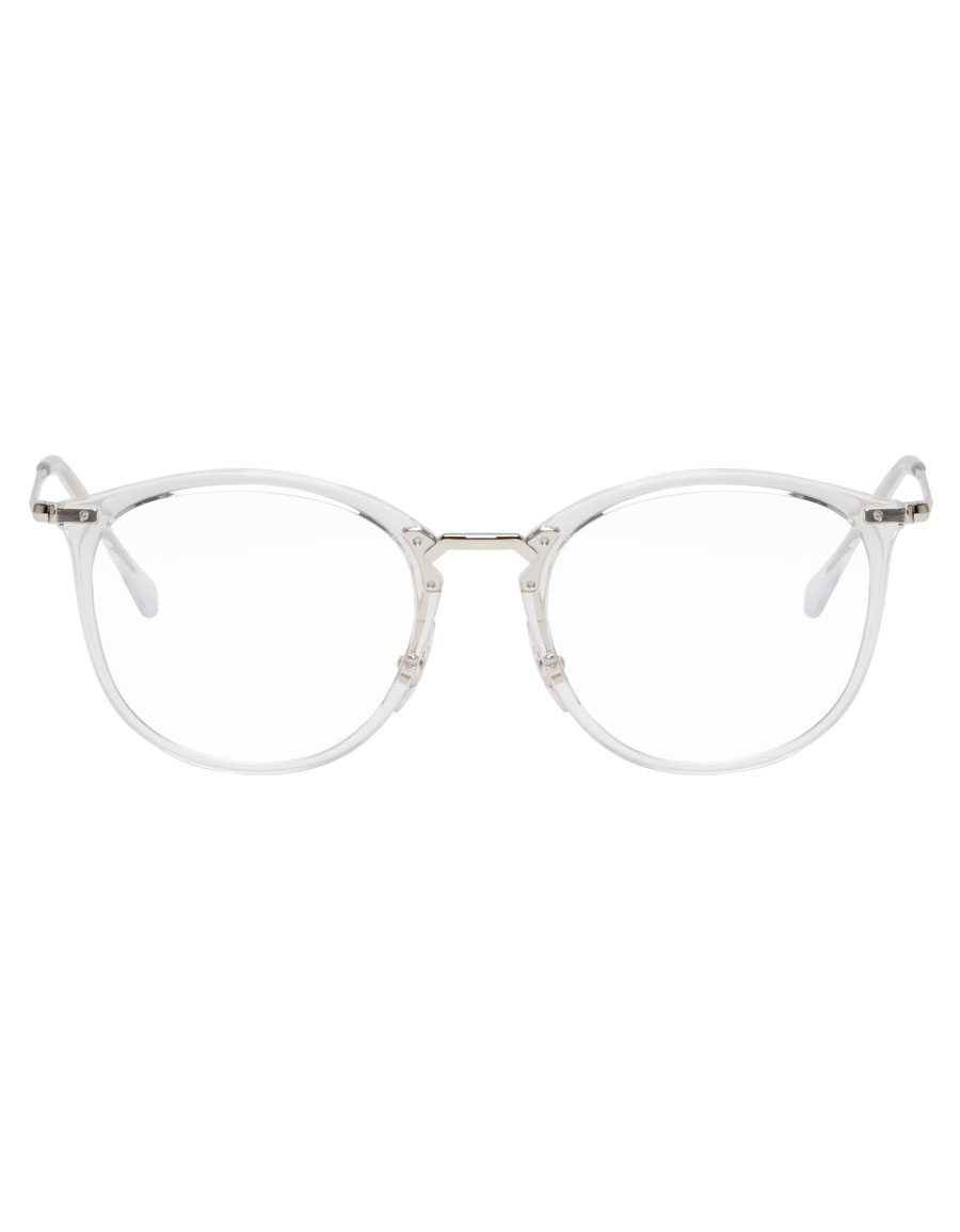 ray ban round transparent