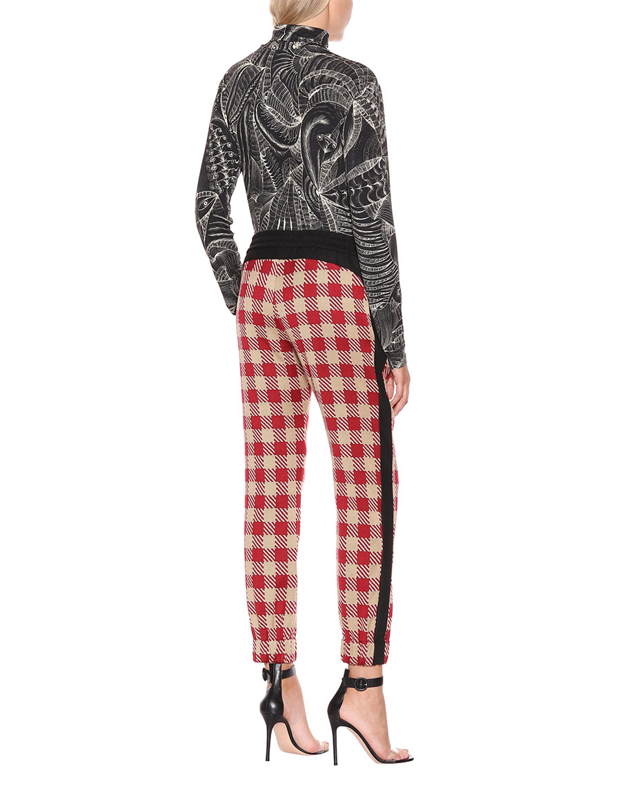 plaid cotton pants