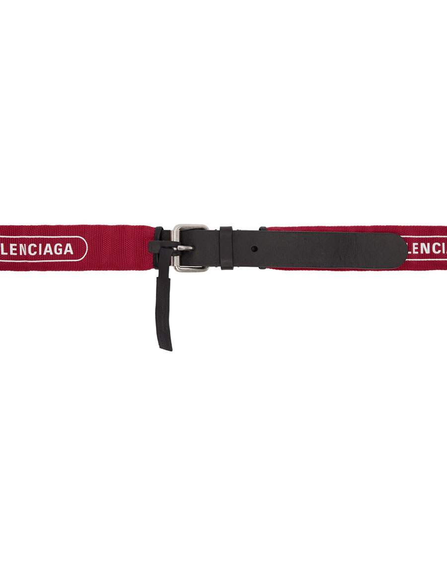 BALENCIAGA Red & Black Logo Belt · VERGLE BALENCIAGA Red & Black Logo Belt · VERGLE