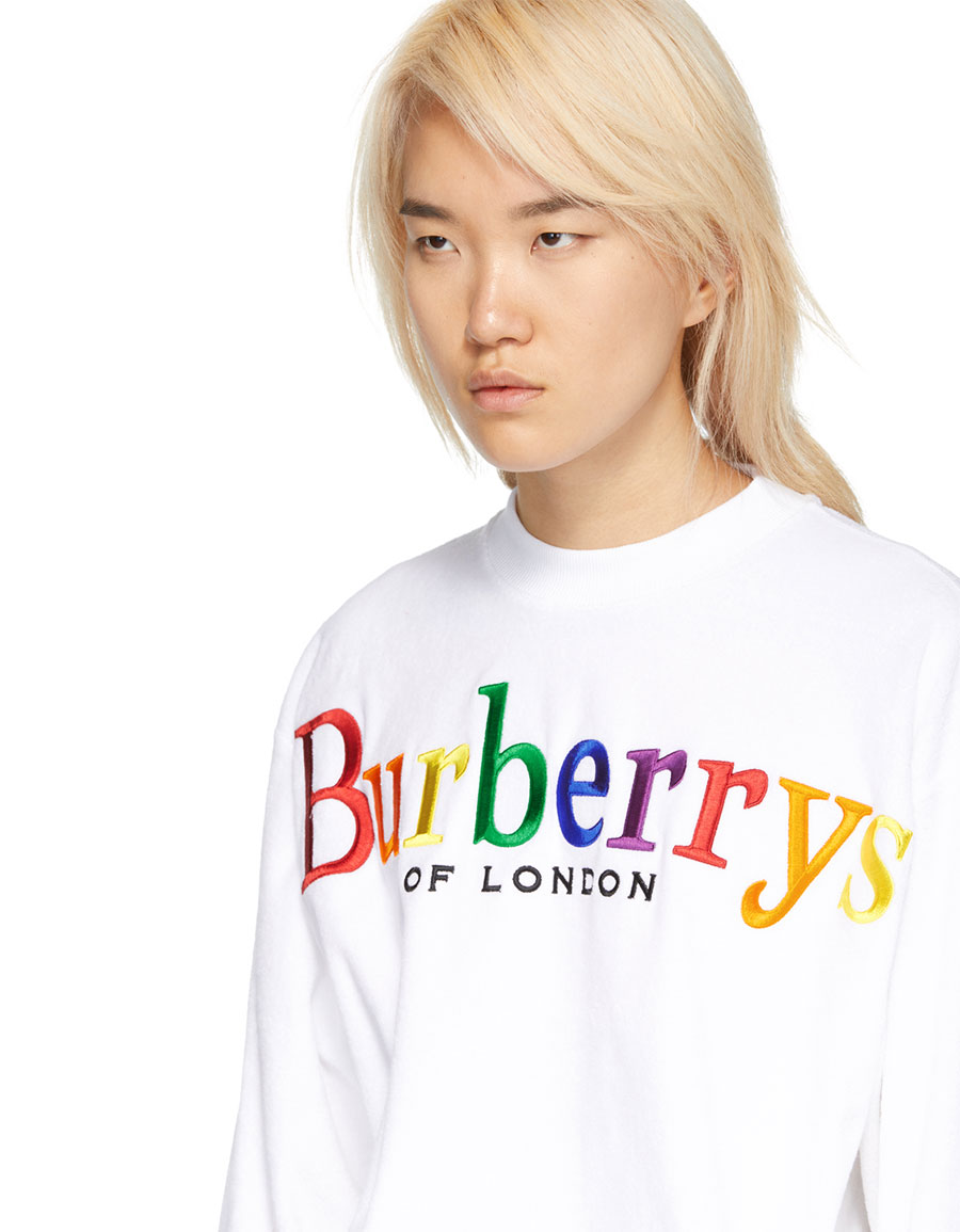 burberry towelling sweatshirt