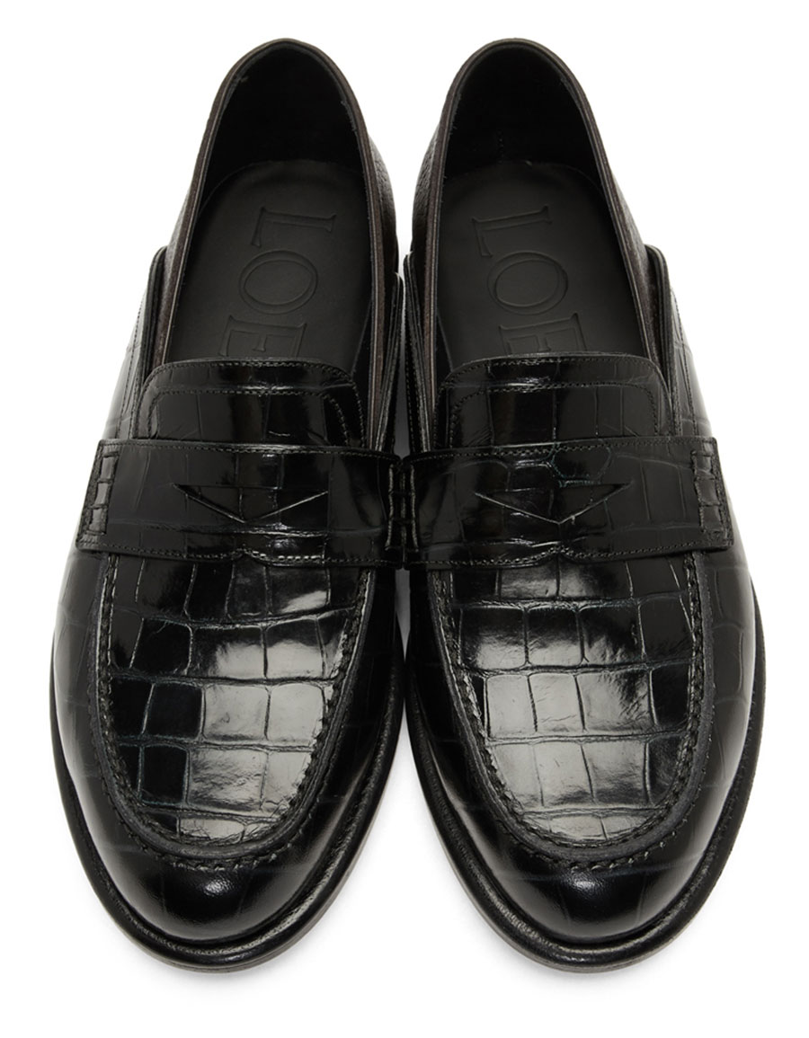 loewe croc loafers