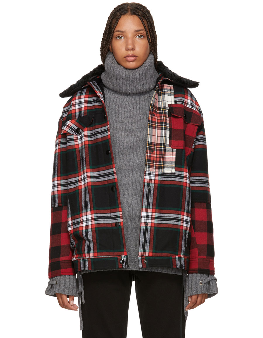 Alexander mcqueen plaid coat outlet