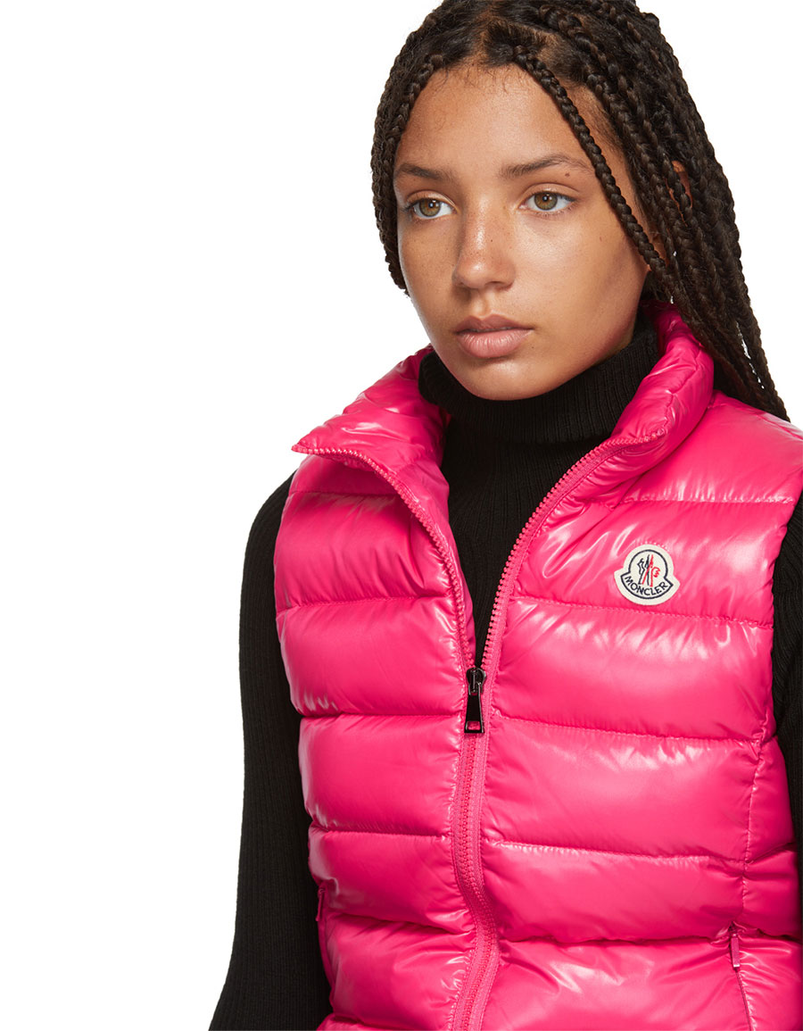pink vest with hood