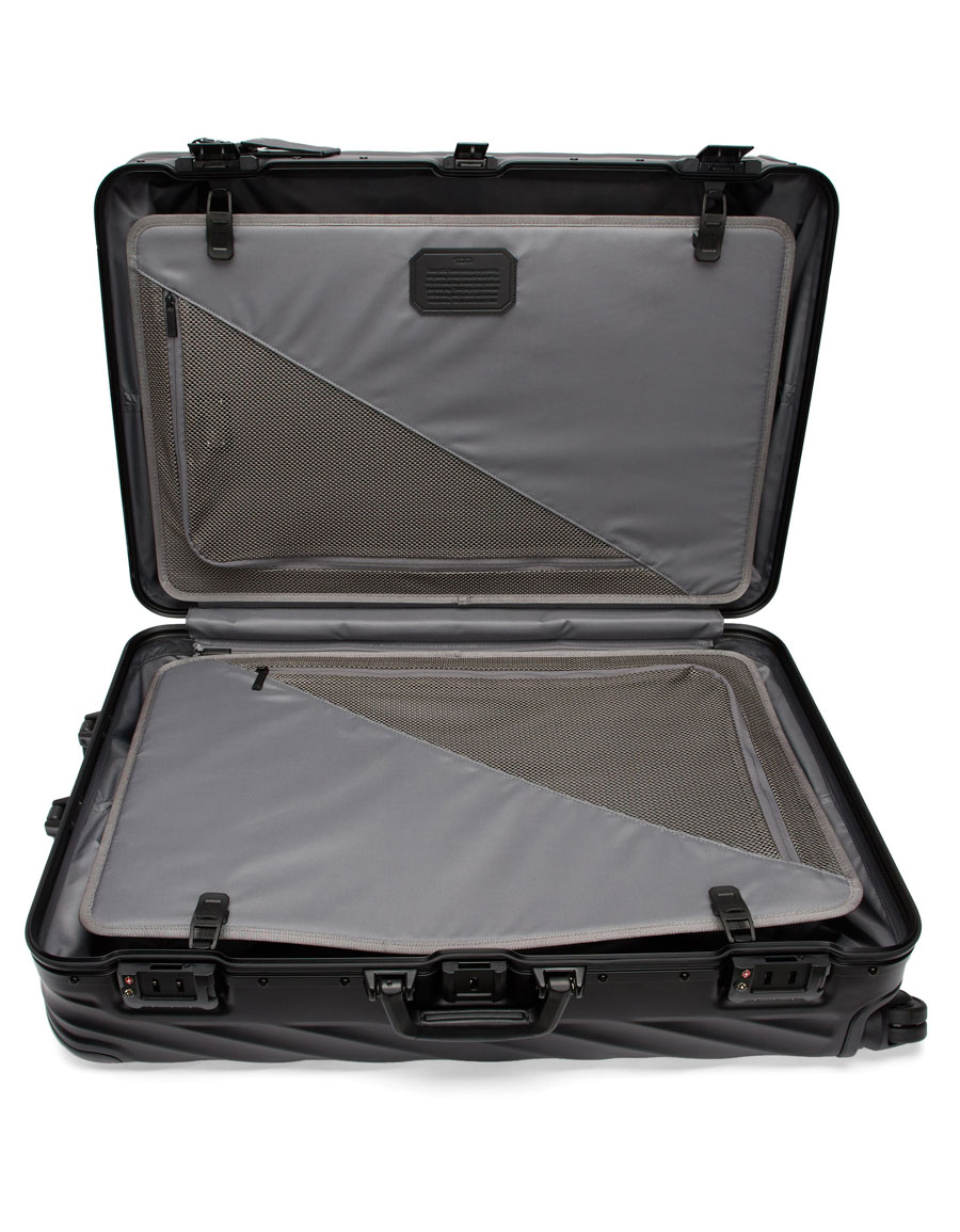 TUMI Black Aluminum Extended Trip Packing Suitcase · VERGLE