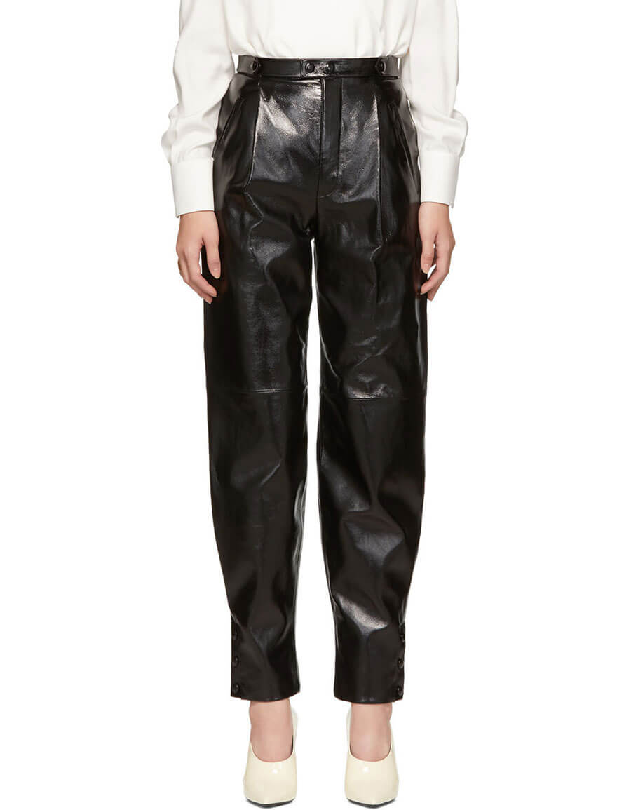 GIVENCHY Black Leather High-Waisted Trousers · VERGLE GIVENCHY Black Leather High-Waisted Trousers · VERGLE