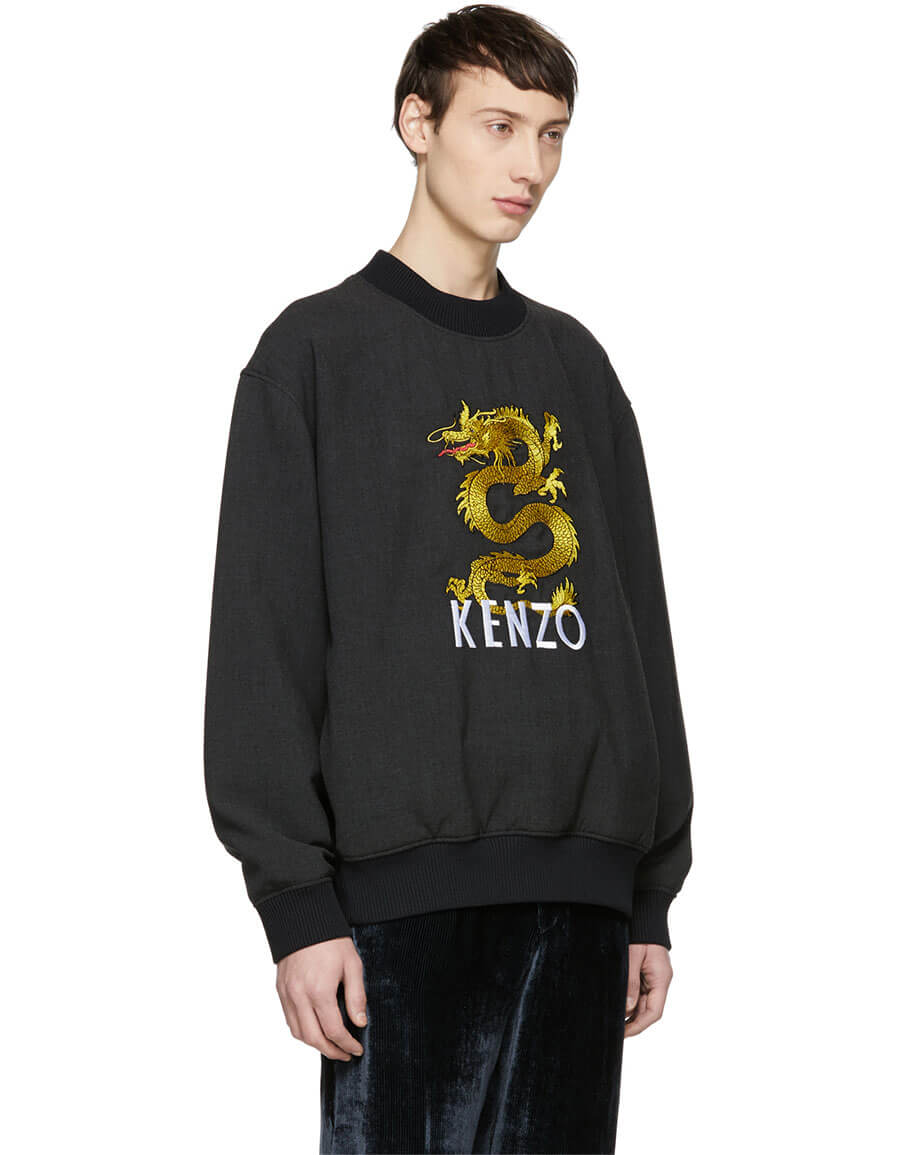 black and yellow kenzo jumper