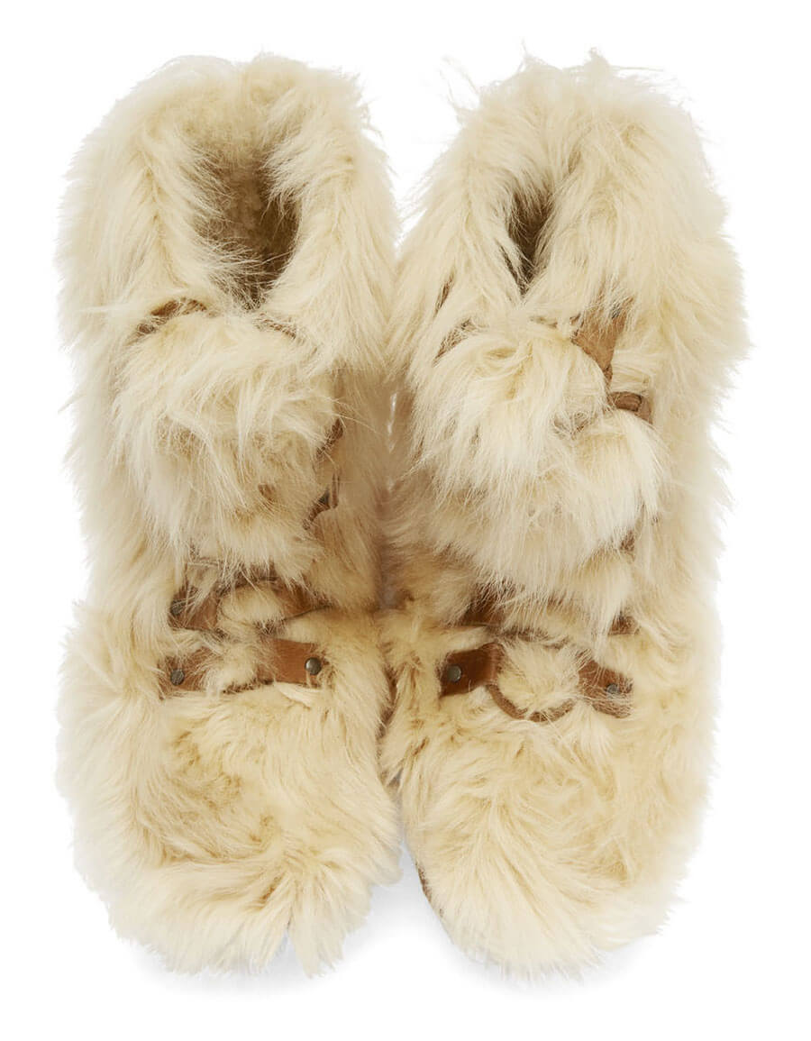 saint laurent boots with fur