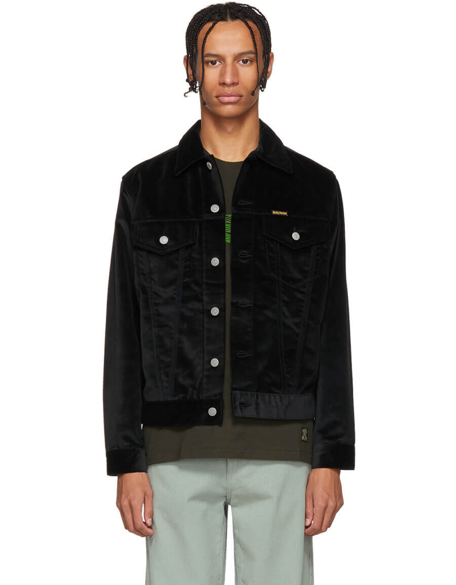 WACKO MARIA Black Velour Trucker Jacket · VERGLE