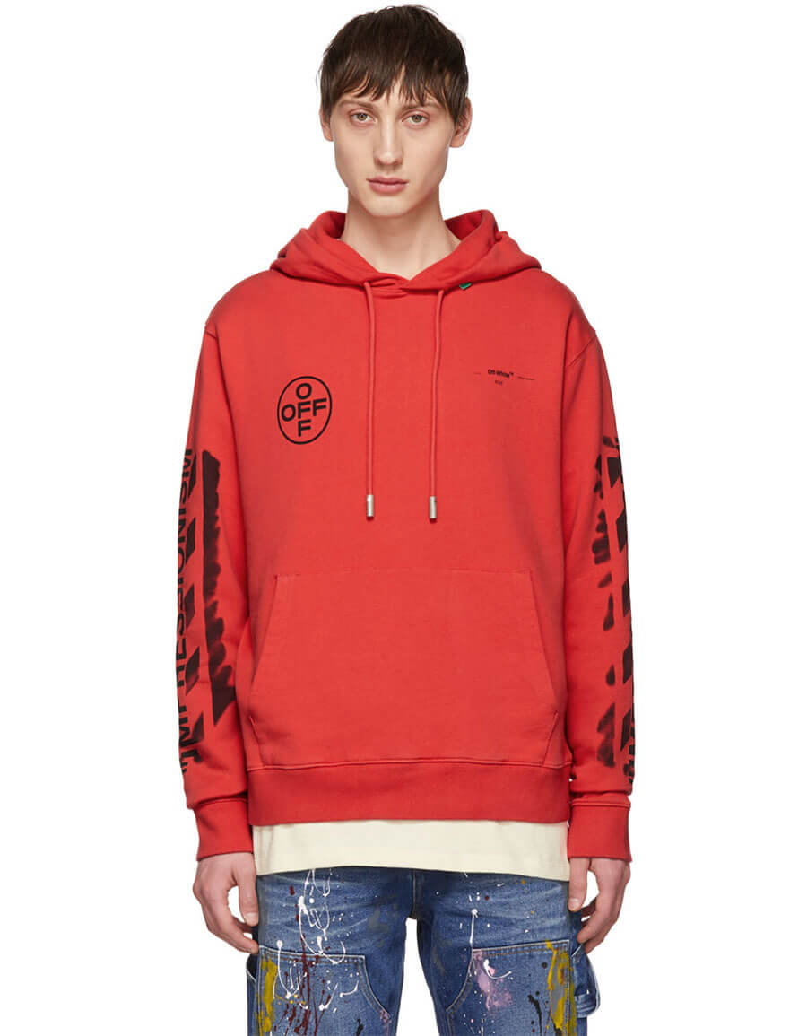 OFF-WHITE Red Stencil Hoodie · VERGLE