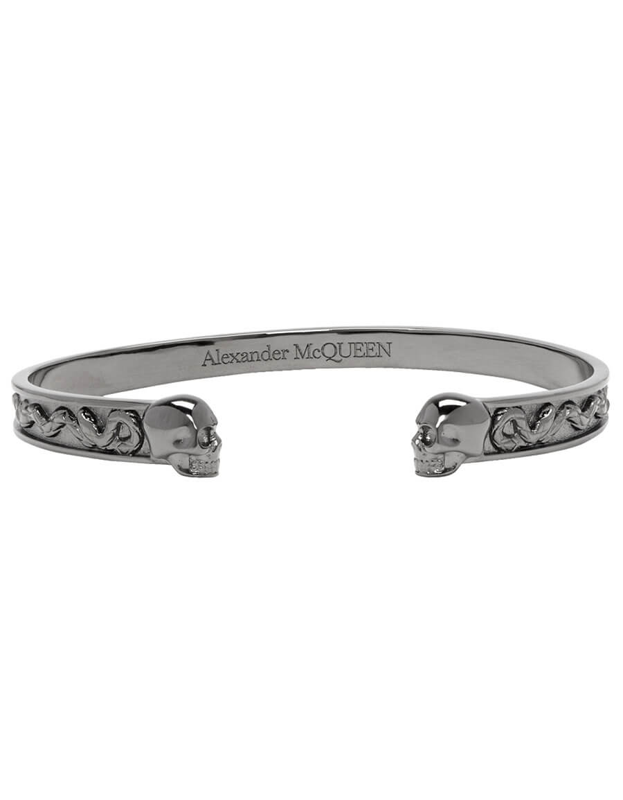 alexander mcqueen silver bracelet