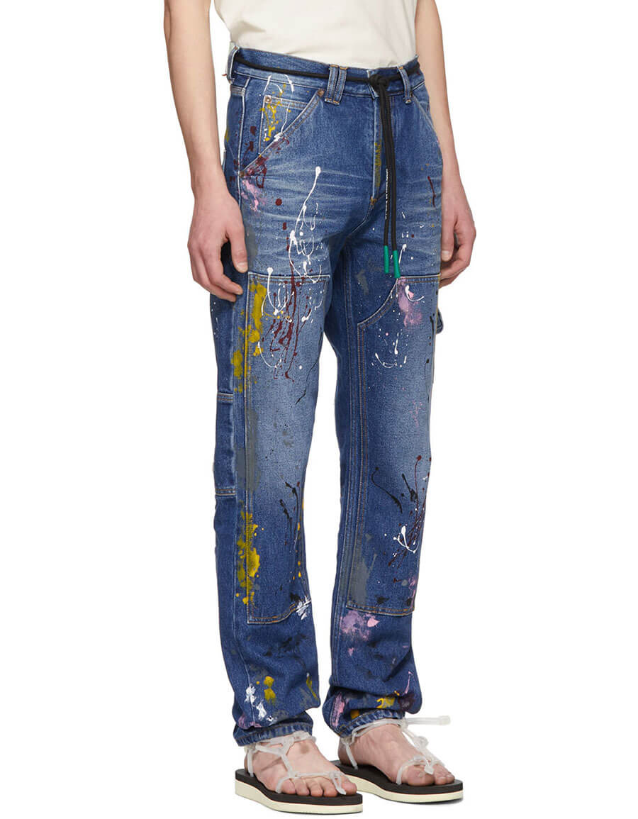 white carpenter pants