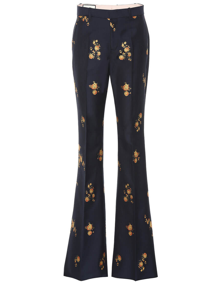 GUCCI Floral coupé pants ·