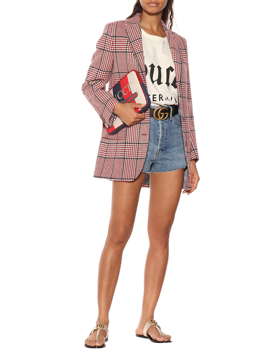 gucci double g leather sandals