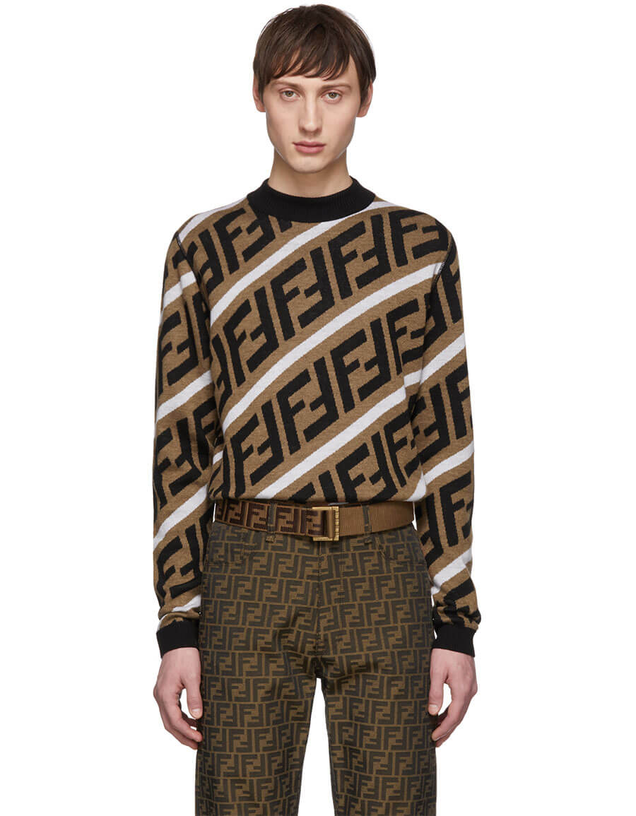 fendi sweater brown