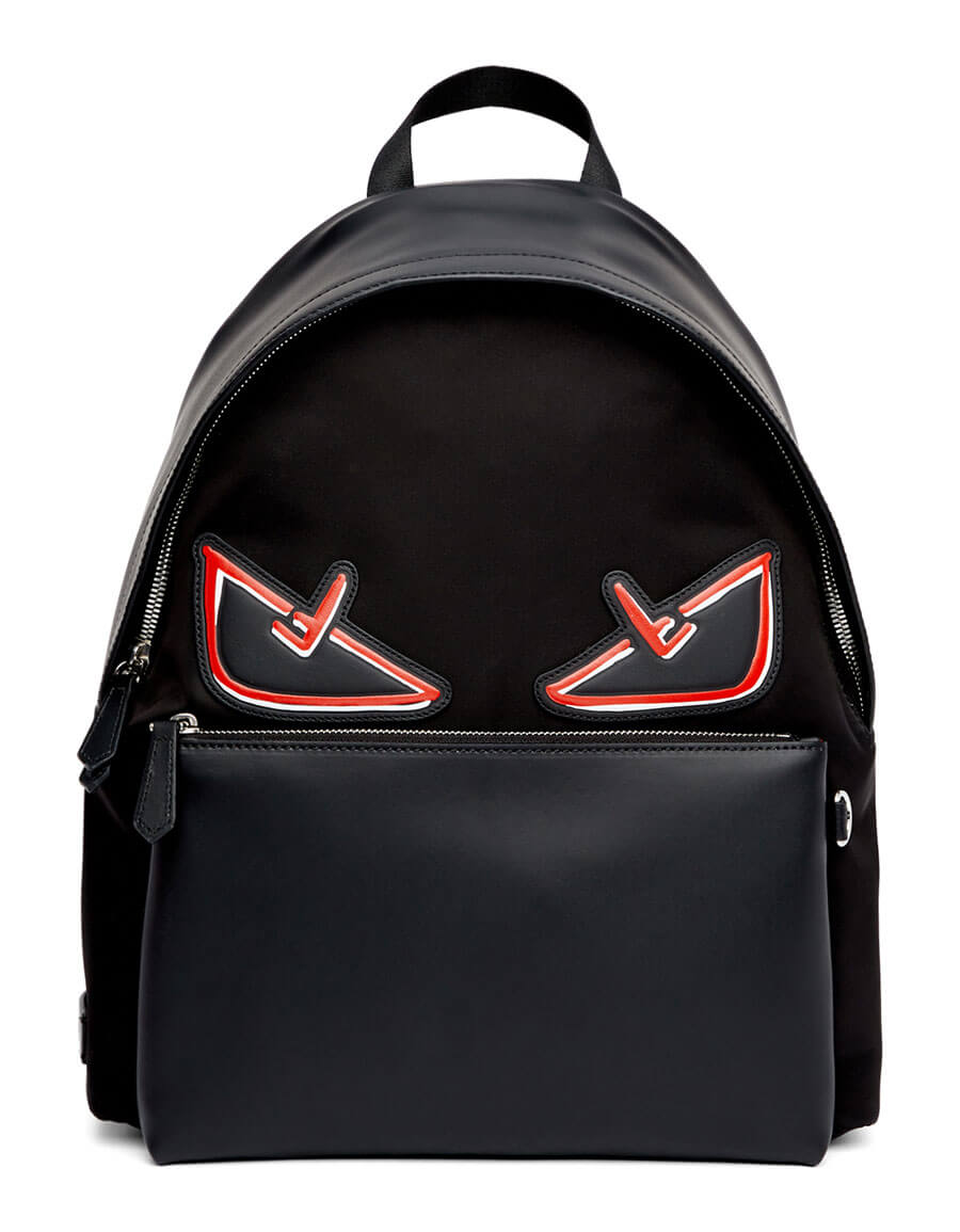 FENDI Black \u0026 Red 'Bag Bugs' Backpack 