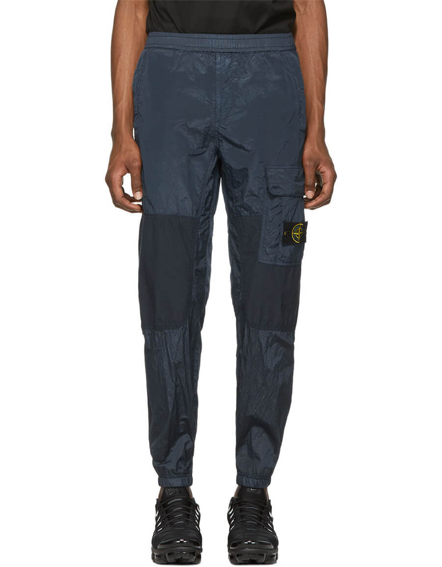 STONE ISLAND Navy Patch Cargo Pants · VERGLE