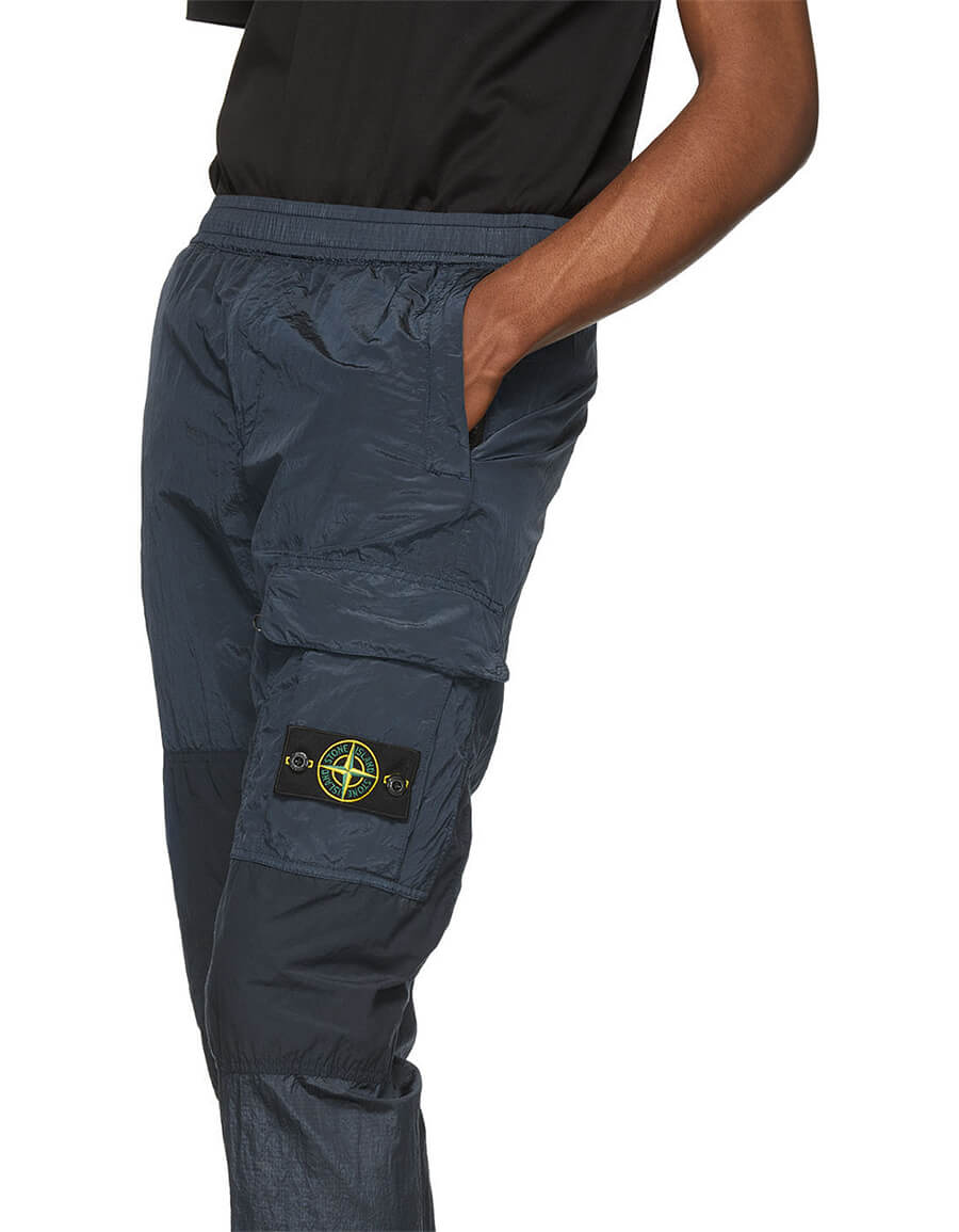 stone island cargo trousers navy
