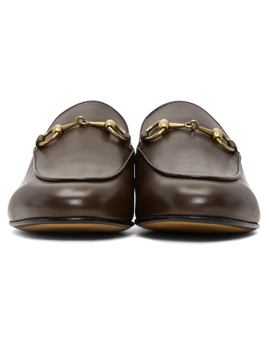 gucci slippers brown
