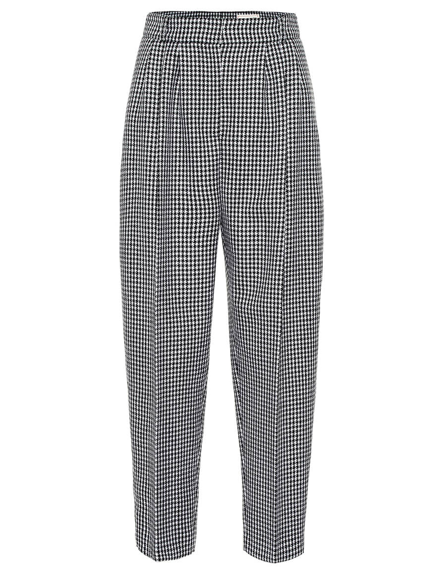 ALEXANDER MCQUEEN Cropped houndstooth wool pants · VERGLE