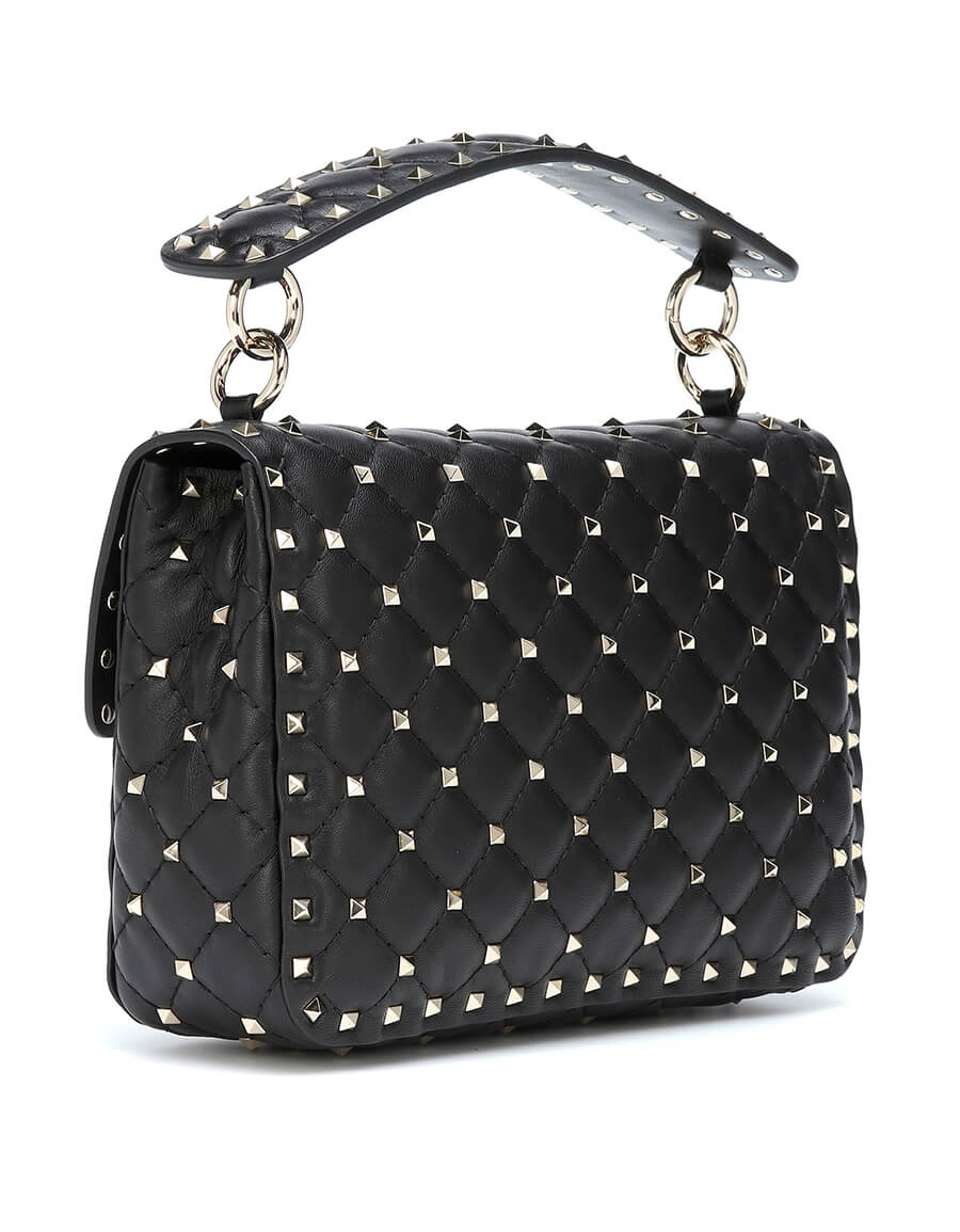 valentino garavani rockstud spike leather shoulder bag