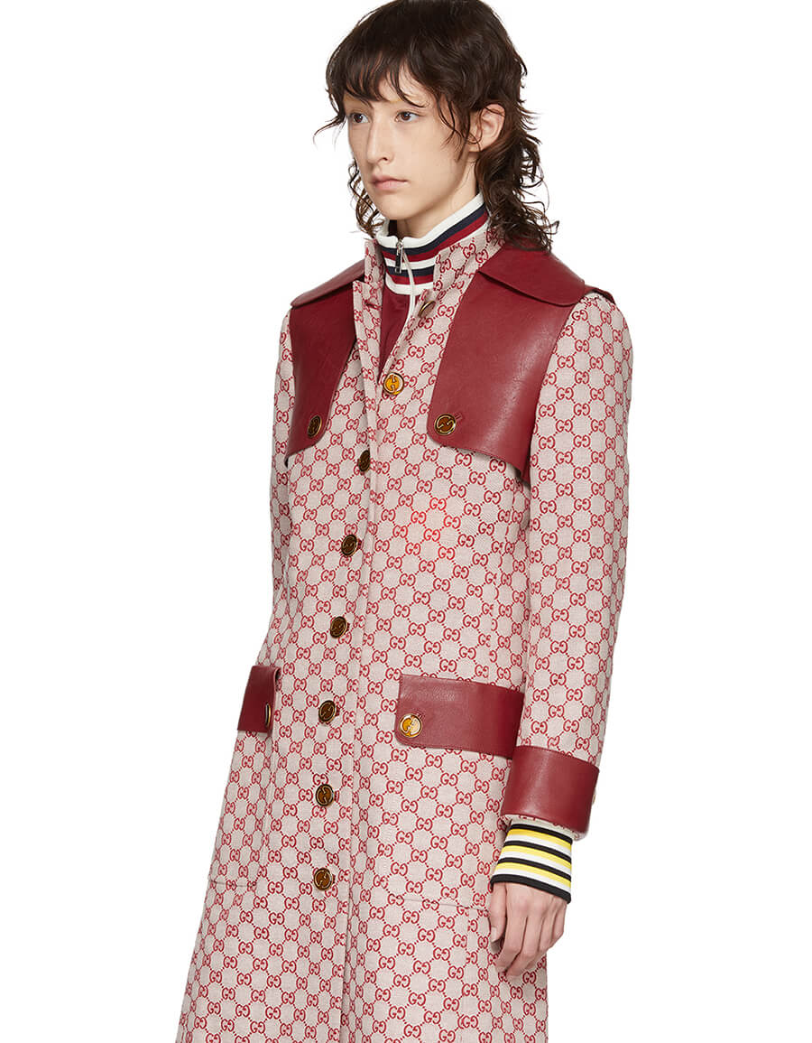 gucci red trench coat