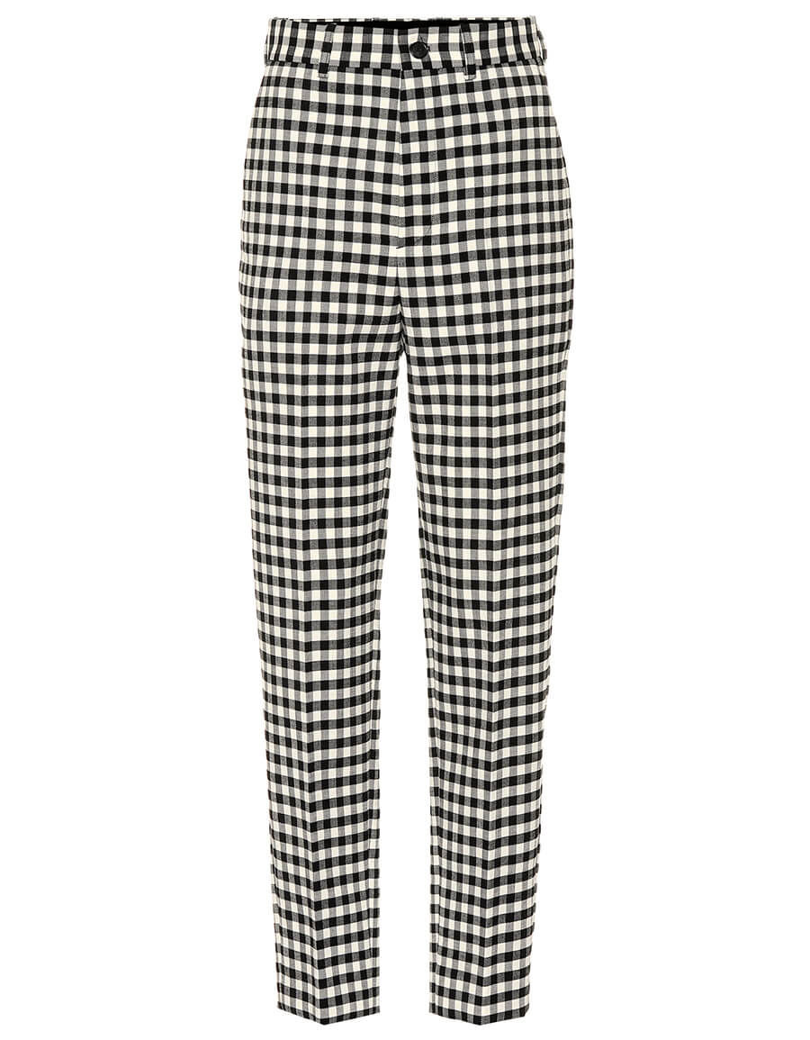 BALENCIAGA High waisted checked pants VERGLE