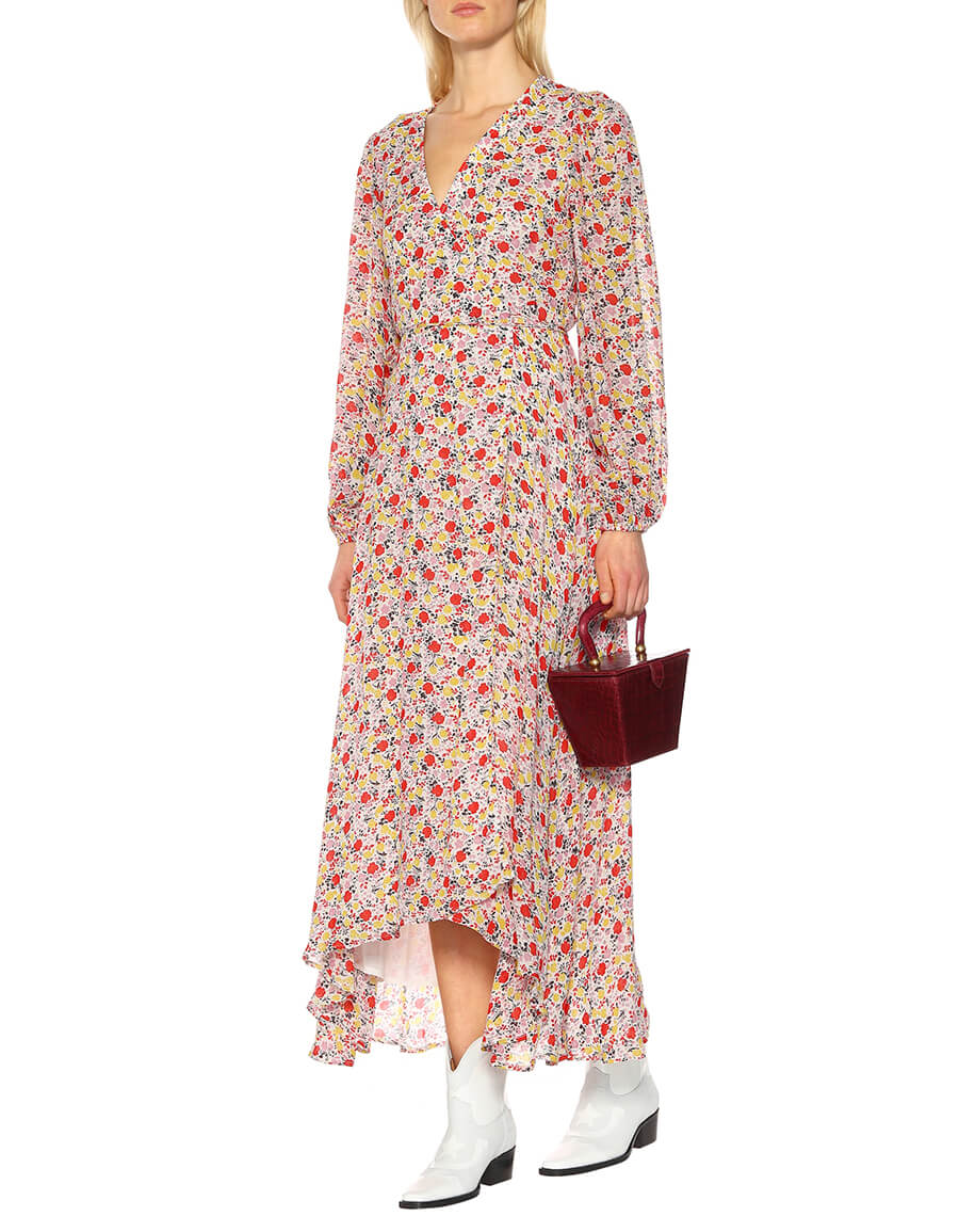 ganni clermont georgette wrap dress