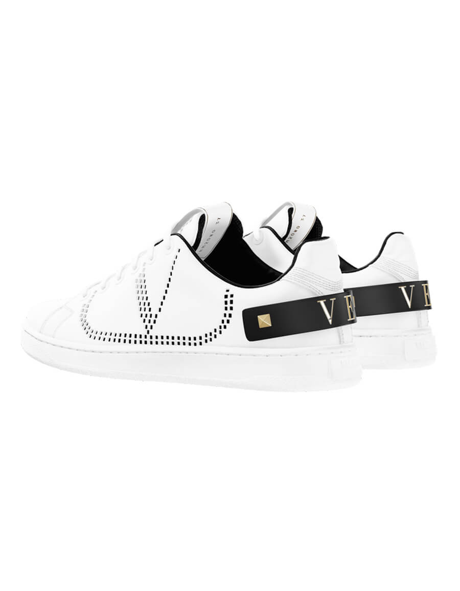 valentino garavani backnet leather sneakers
