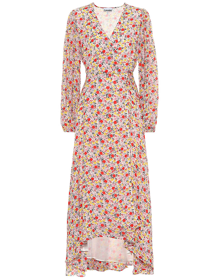 GANNI Exclusive to Mytheresa – floral georgette wrap dress · VERGLE