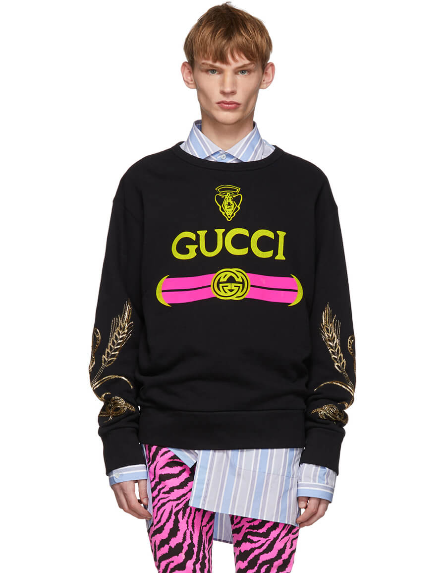 GUCCI Black Beaded Sweatshirt · VERGLE
