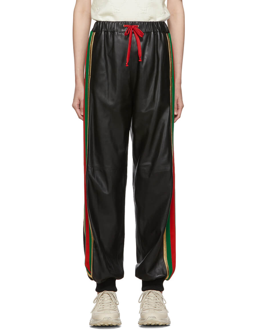 GUCCI Black Leather Lounge Pants · VERGLE