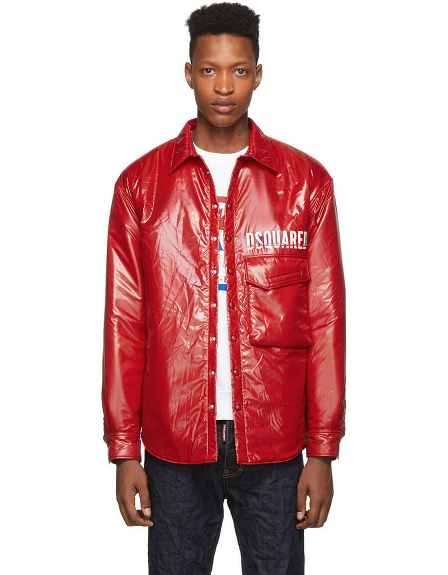DSQUARED2 Red Dropped Military Fit Jacket · VERGLE