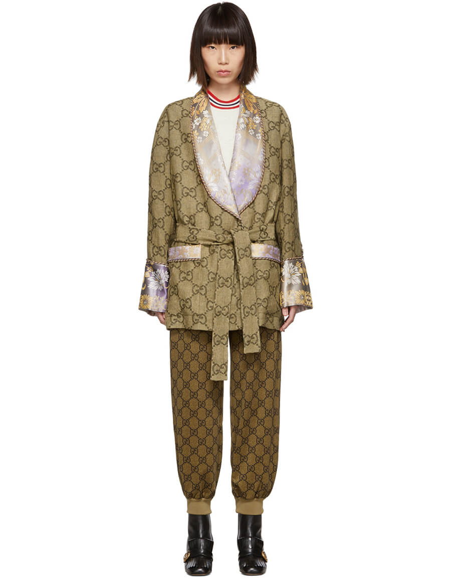 Gucci GG Linen and Cotton-Blend Blazer Beige