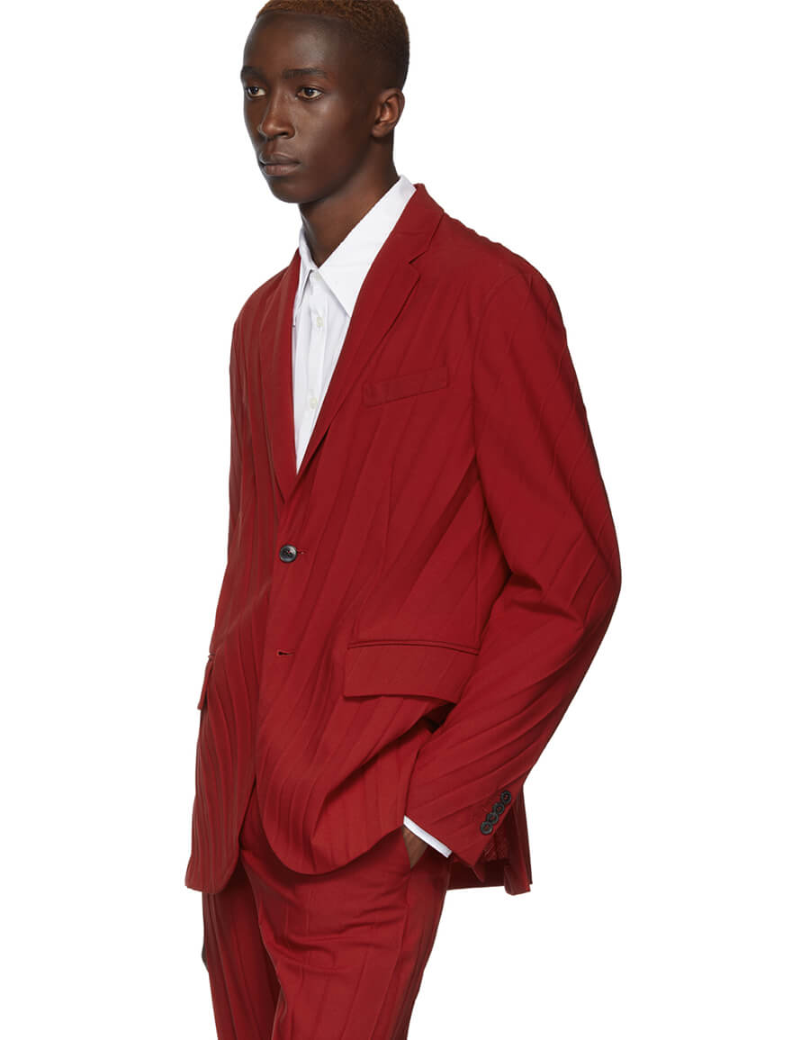valentino red suit
