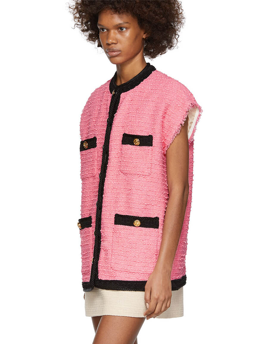 gucci tweed vest