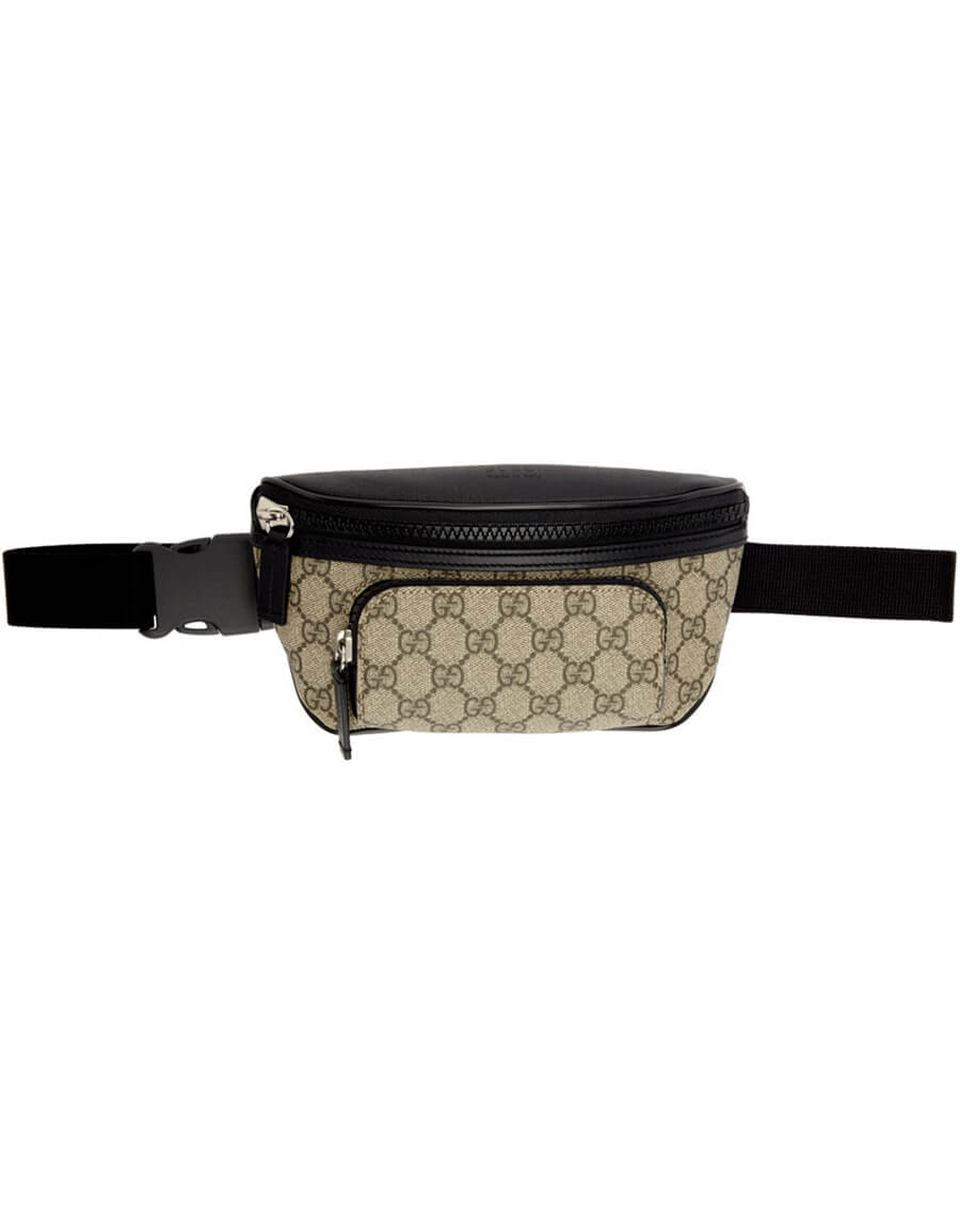 GUCCI Beige & Black GG Supreme Belt Bag · VERGLE