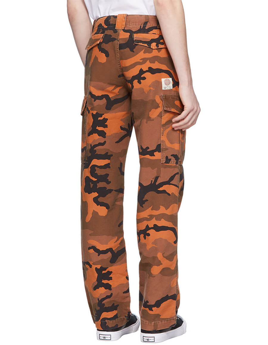 orange camo cargo pants