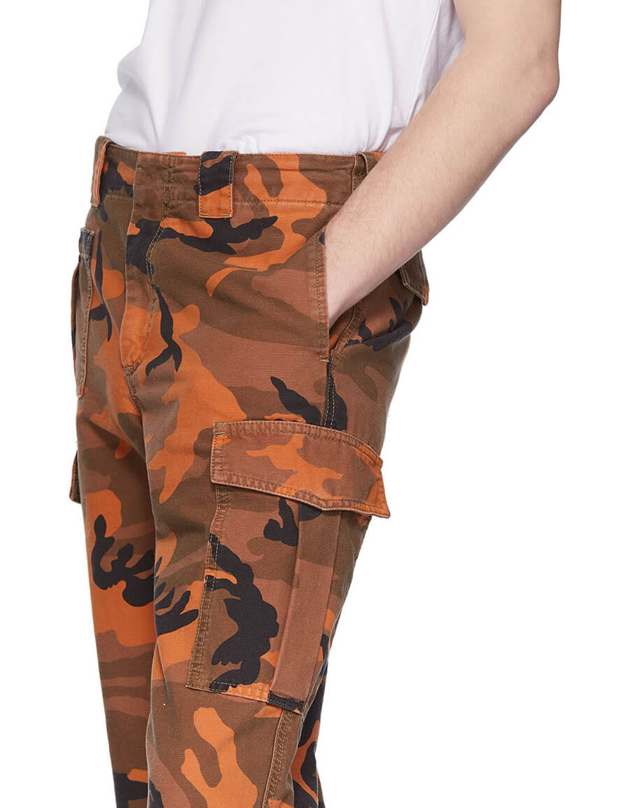 Pantalon Cargo Indicode Homme - Coton Élasthanne 6 Poches Slim Fit