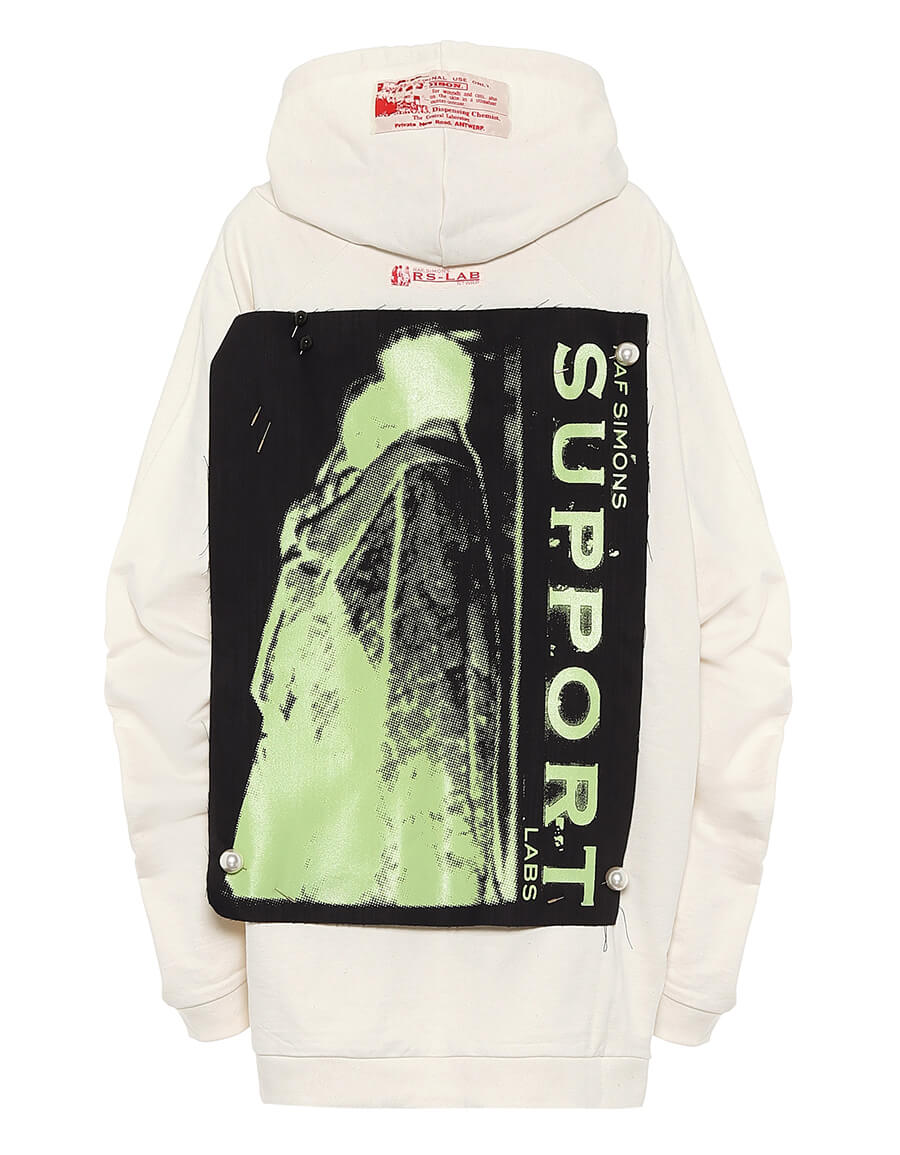 RAF SIMONS Appliquéd cotton hoodie · VERGLE