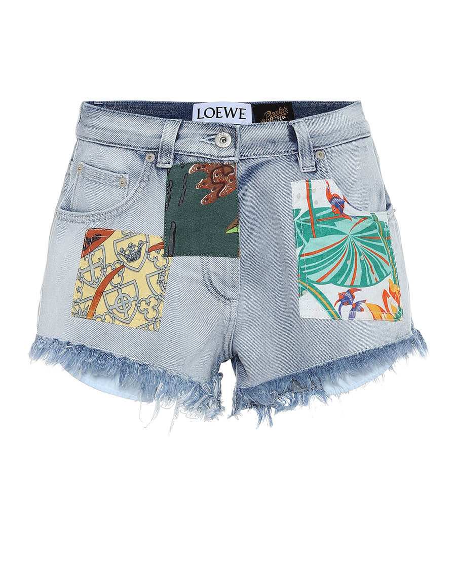 LOEWE Paula's Ibiza high-rise denim shorts · VERGLE
